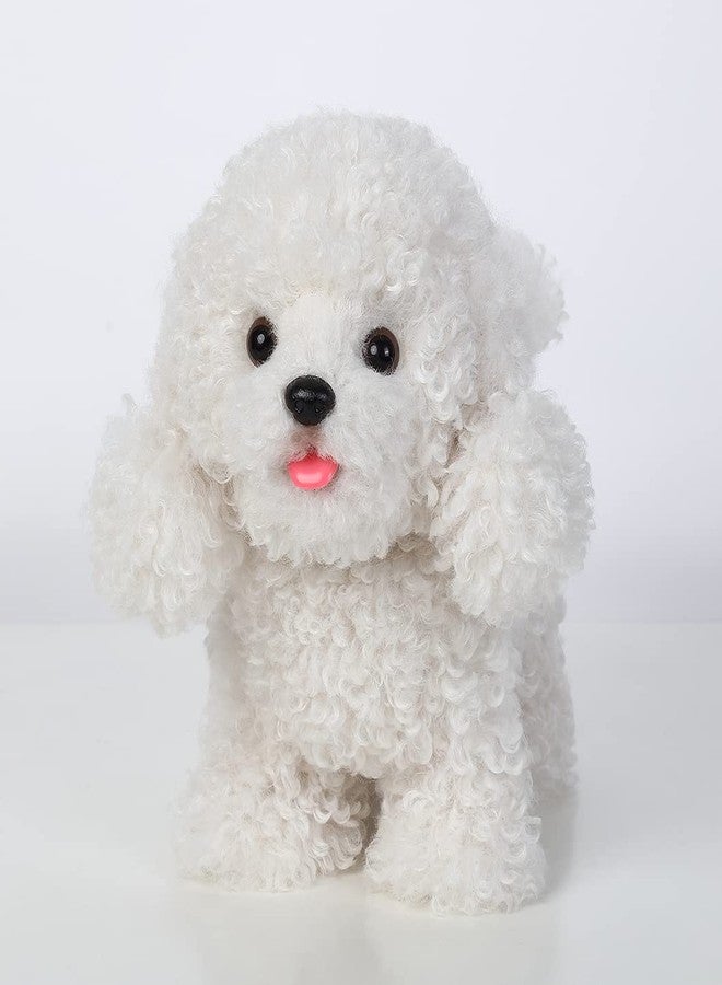 CU-MATE Electronic Walking Poodle Stuffed Dog Toy, Realistic Interactive Puppy Pet Dog, Walking, Barking,Wagging Tail & Talking,Present Pet Gifts for 3+ Year Boys Girls - Image 1